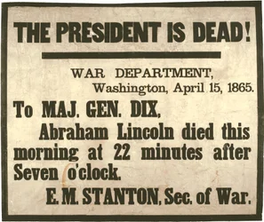 Il presidente è morto, 15 aprile 1865